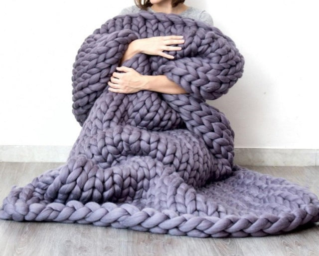 Pletená teplá deka