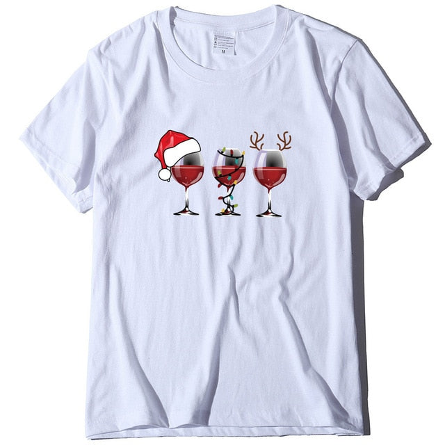 Dámské tričko s vánočním potiskem vína (Výprodej)