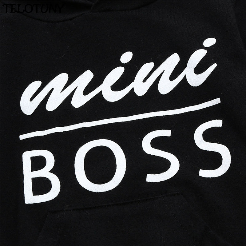 Dětská mikina Mini Boss s kapucí (Výprodej)