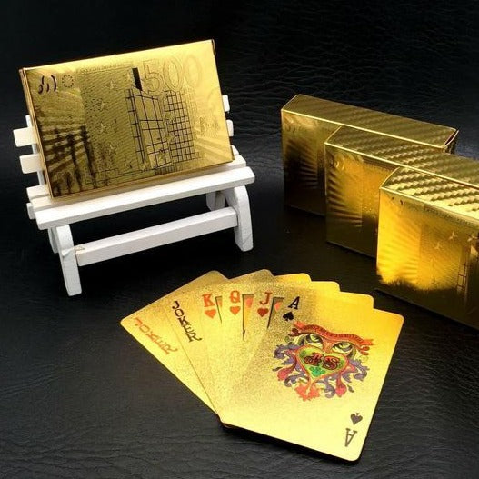 Zlaté pokerové karty voděodolné