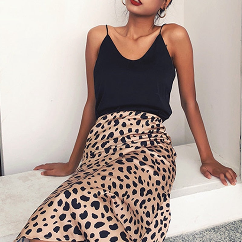 Dámská sukně s leopardním vzorem