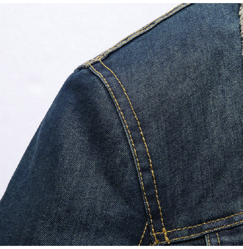 Luxusní pánská vyhřívaná džínová bunda