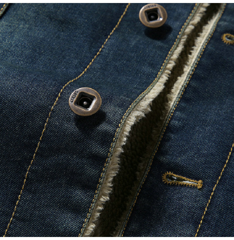 Luxusní pánská vyhřívaná džínová bunda (Výprodej)