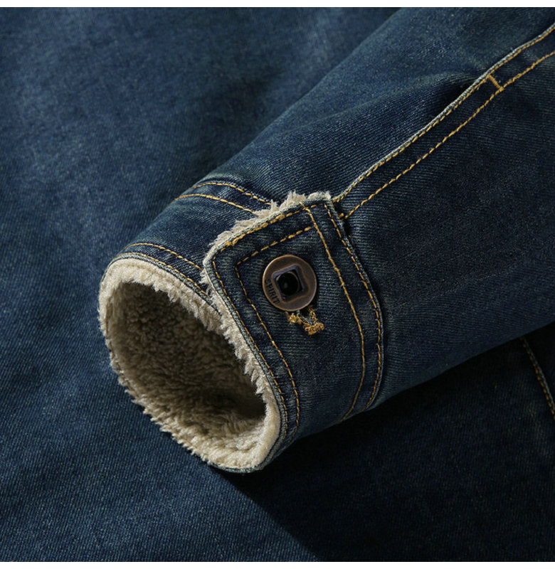 Luxusní pánská vyhřívaná džínová bunda (Výprodej)
