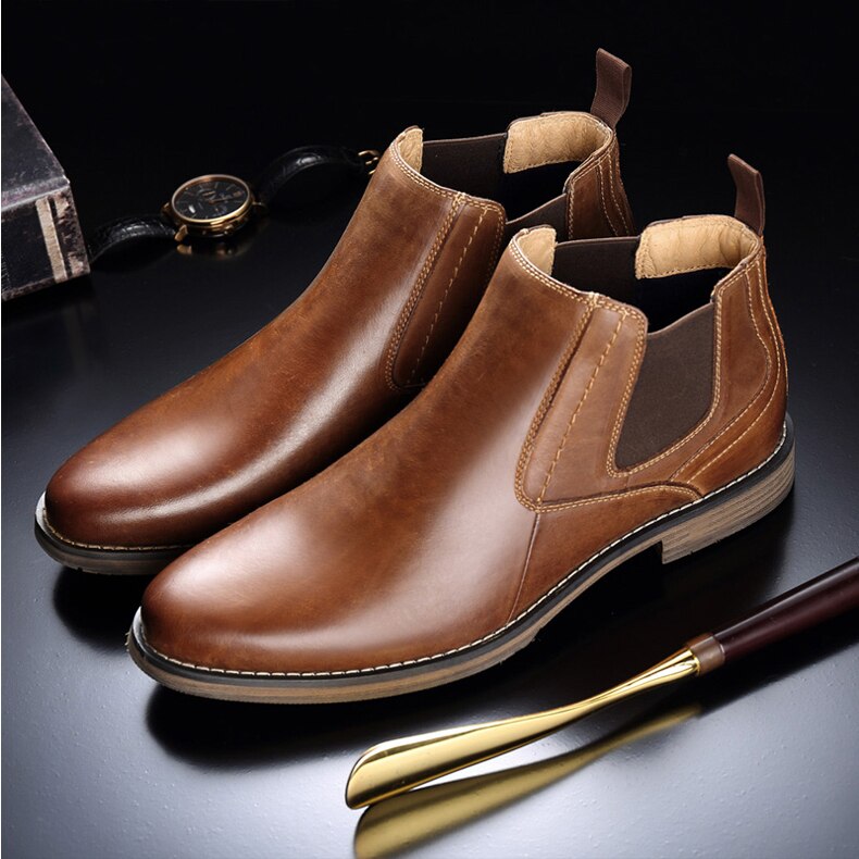 Pánské stylové kožené boty