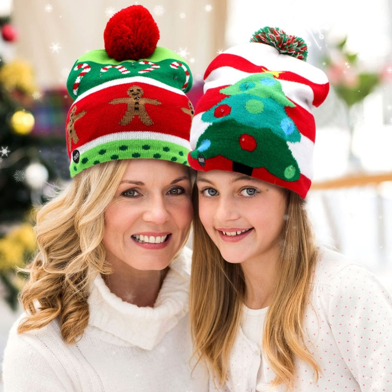 Roztomilá vánoční svítící čepice