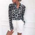 Dámská šifónová košile s leopardí vzorem