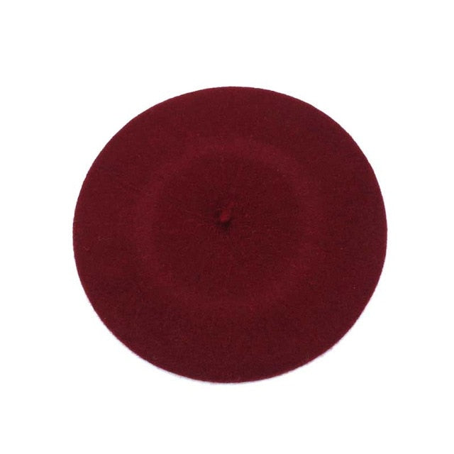 Teplý dámský baret v mnoha barvách (Výprodej)