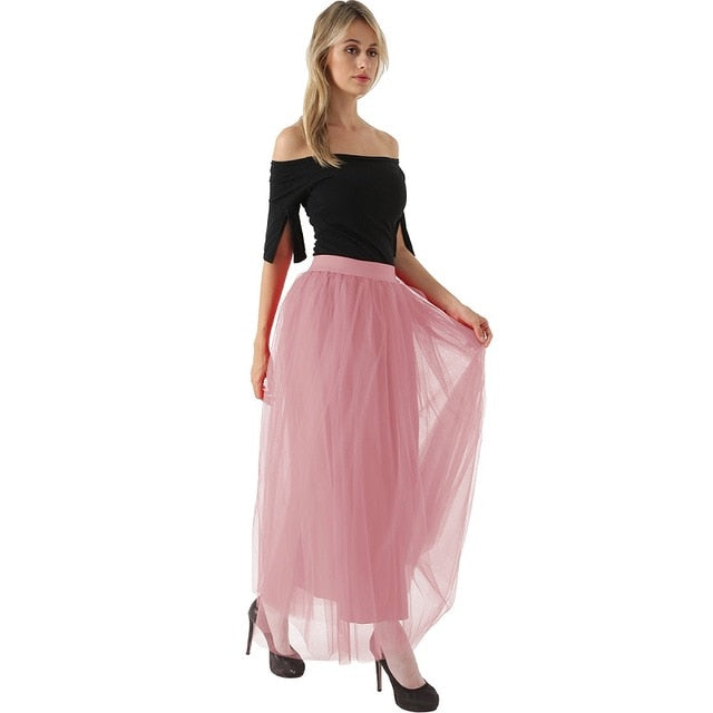 Dámská dlouhá tylová sukně (Výprodej)