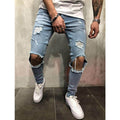 Luxusní pánské džíny s dírama na kolenou (Výprodej)