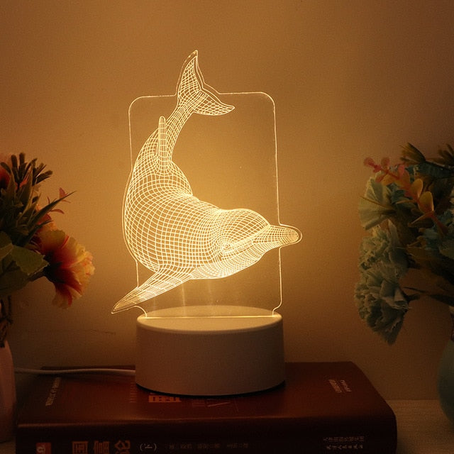 Lampa 3D dinosaurus