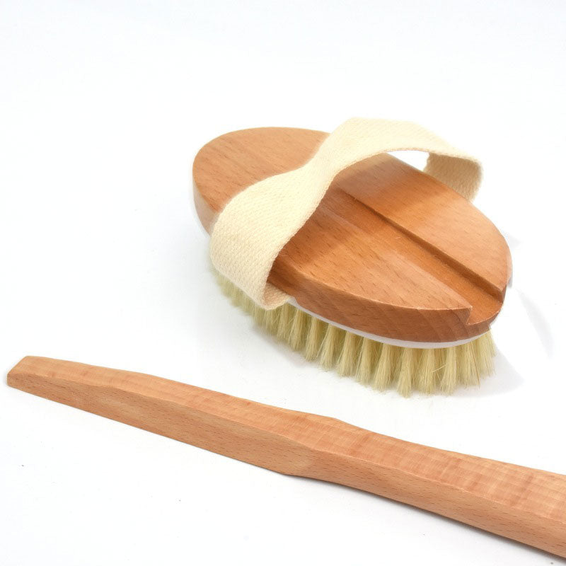 Dřevěný masážní kartáč