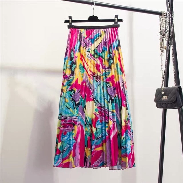 Dámská sukně s květovaným vzorem