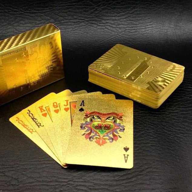 Zlaté pokerové karty voděodolné