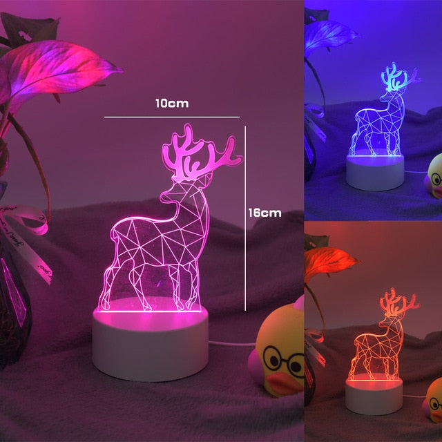 Romantická 3D lampa