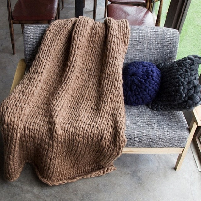 Pletená teplá deka (Výprodej)