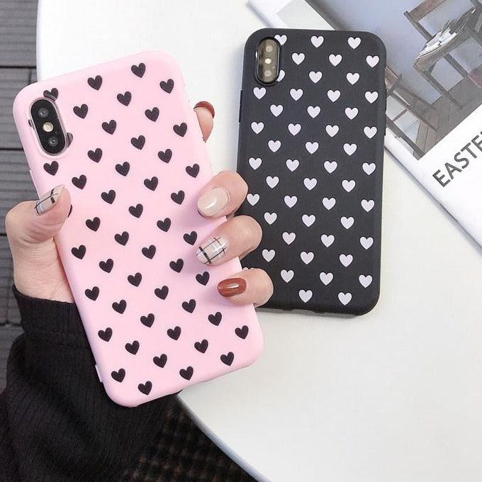 For Huawei P8 P9 P10 P20 Lite Plus P30 P40 Pro 2017 P Smart 2019 Z Case For Huawei Mate 10 20 Lite Pro Cute Love Heart Cover