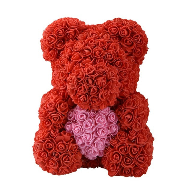 Medvídek či jednorožec z umělých růží