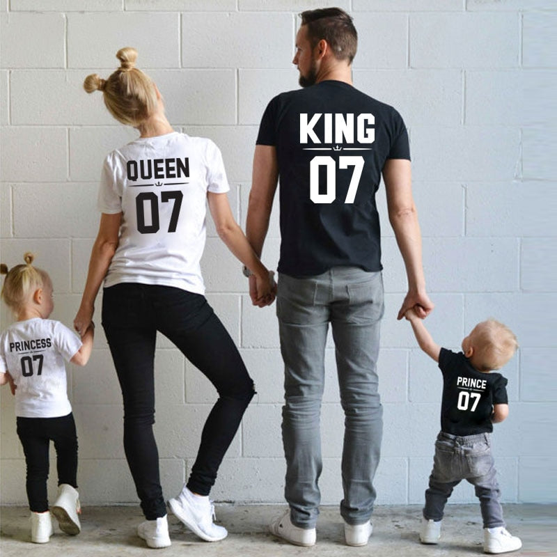 Rodinné tričko King a Queen
