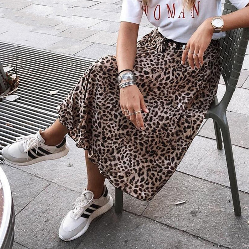 Dámská sukně s leopardím vzorem