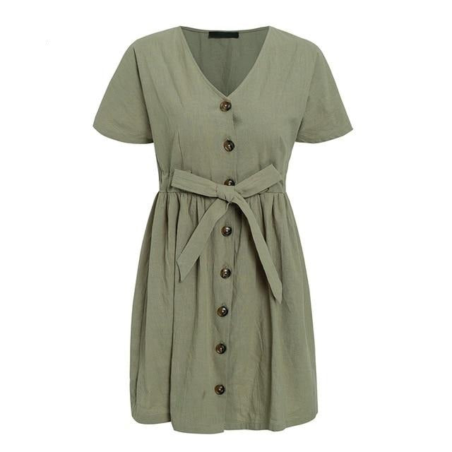 Dámské vintage šaty s knoflíky (Výprodej)