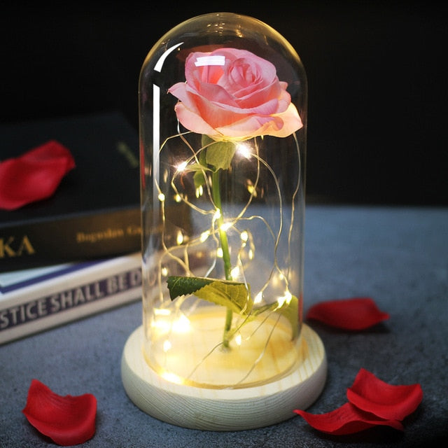 Svítící růže v luxusním balení