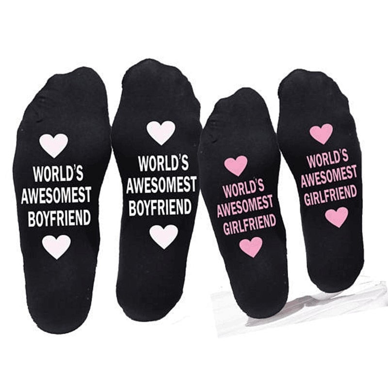 Bavlněné ponožky s nápisem