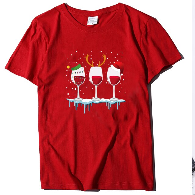 Vánoční tričko s vínem