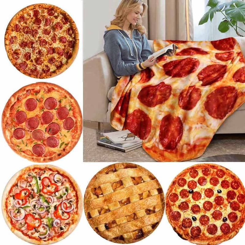 Flanelová deka v provedení pizza
