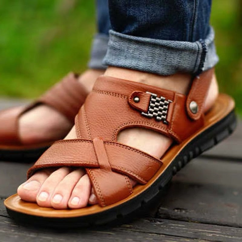 Kožené pánské sandále