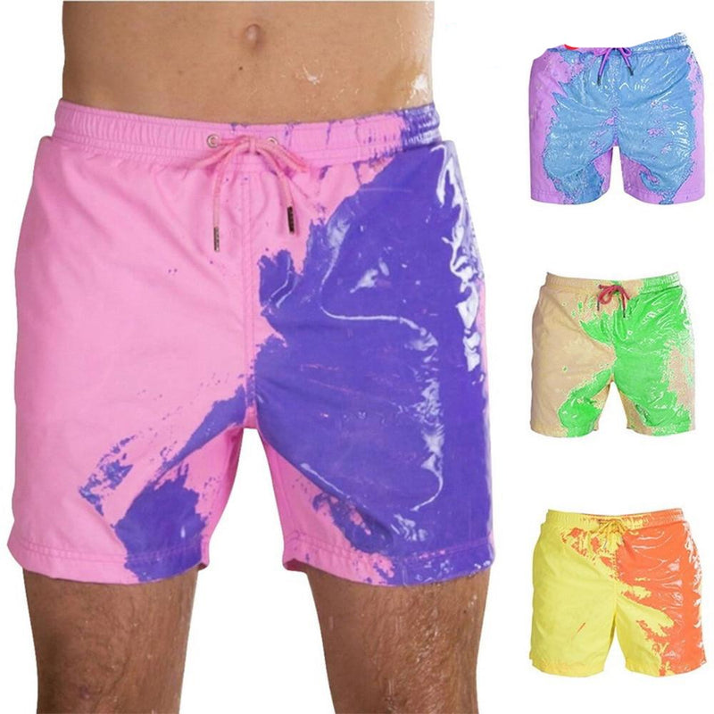 Plážové šortky měnící barvu