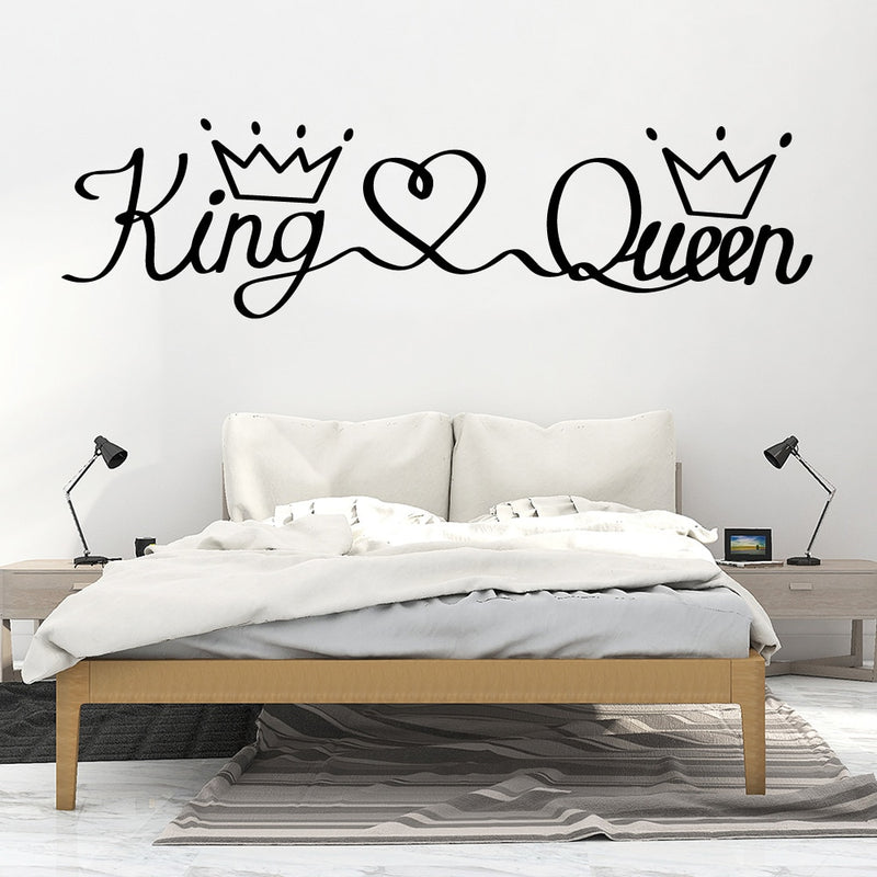 Romantická nálepka na zeď King and Queen