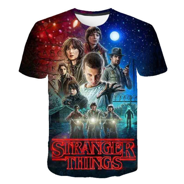 Barevné triko Stranger Things