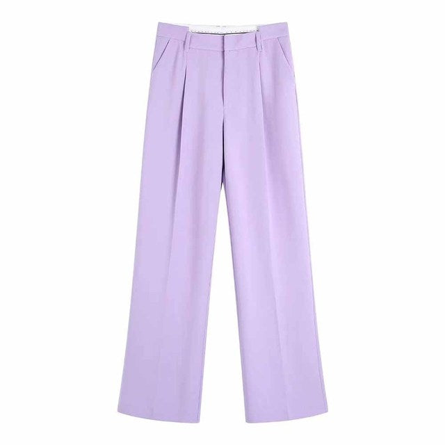 Retro kalhoty v barvě lila