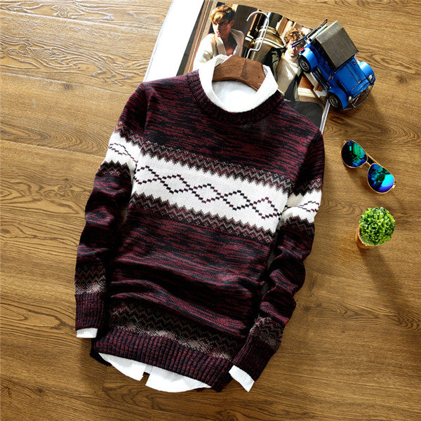 Pruhovaný pánský svetr (Výprodej)