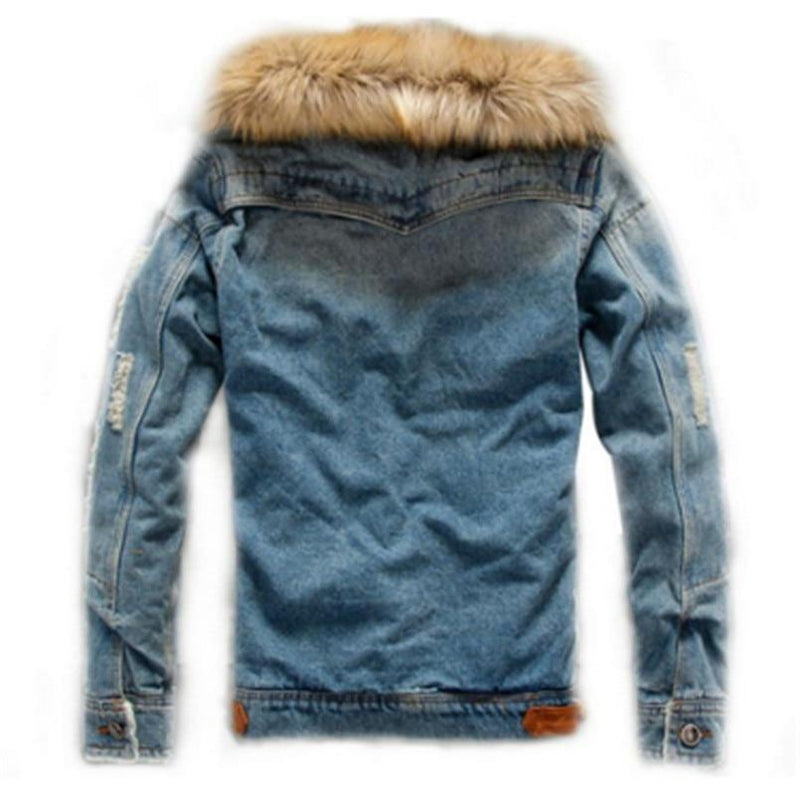 Zimní pánská džínová bunda (Výprodej)