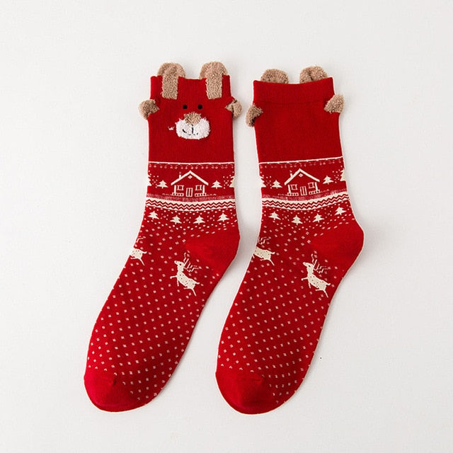 Vánoční ponožky s oušky