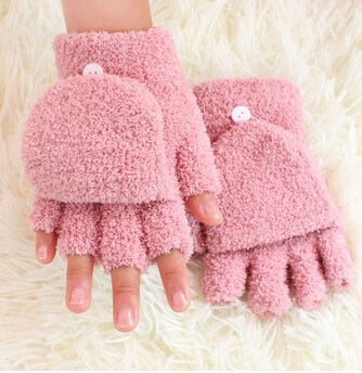 Dětské chlupaté rukavice