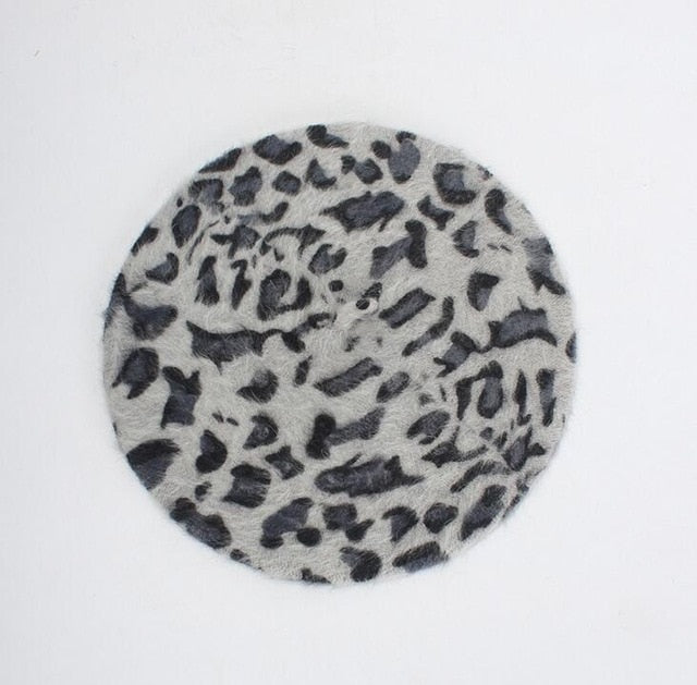 Dámský leopardí baret